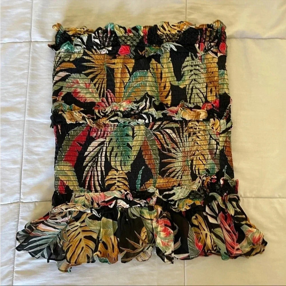 Petersyn ruched ruffle printed mini skirt - Picture 3 of 9